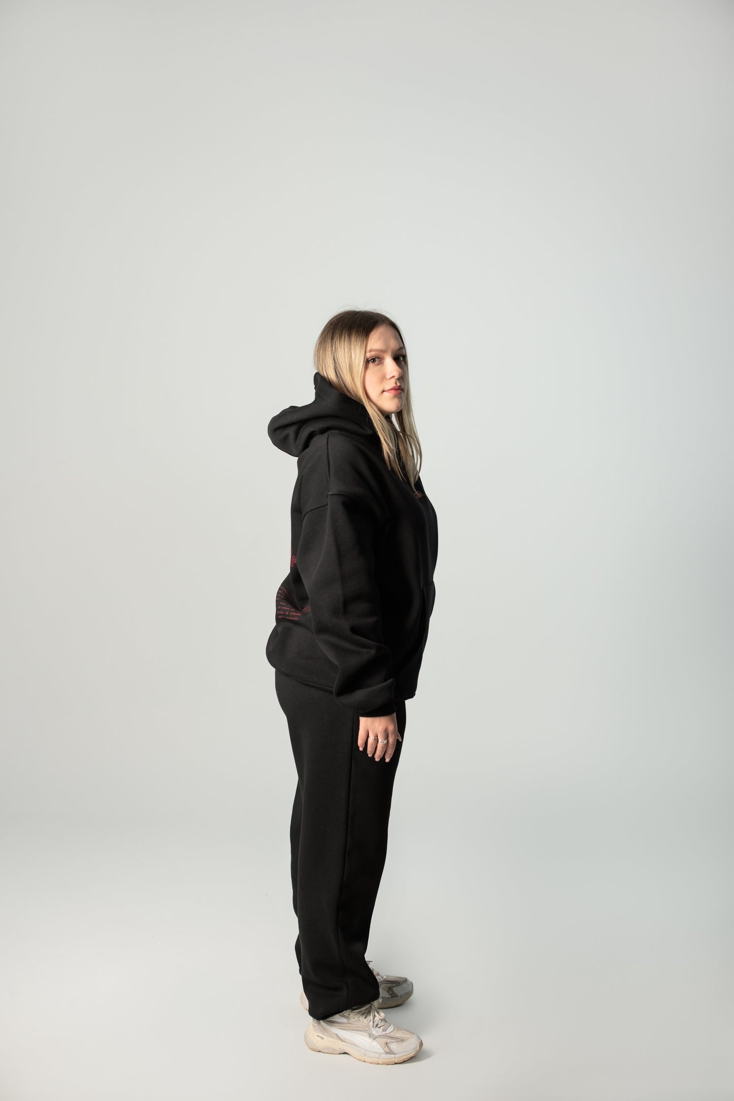 Black Oversized Hoodie "Call Me For The Chaos"
