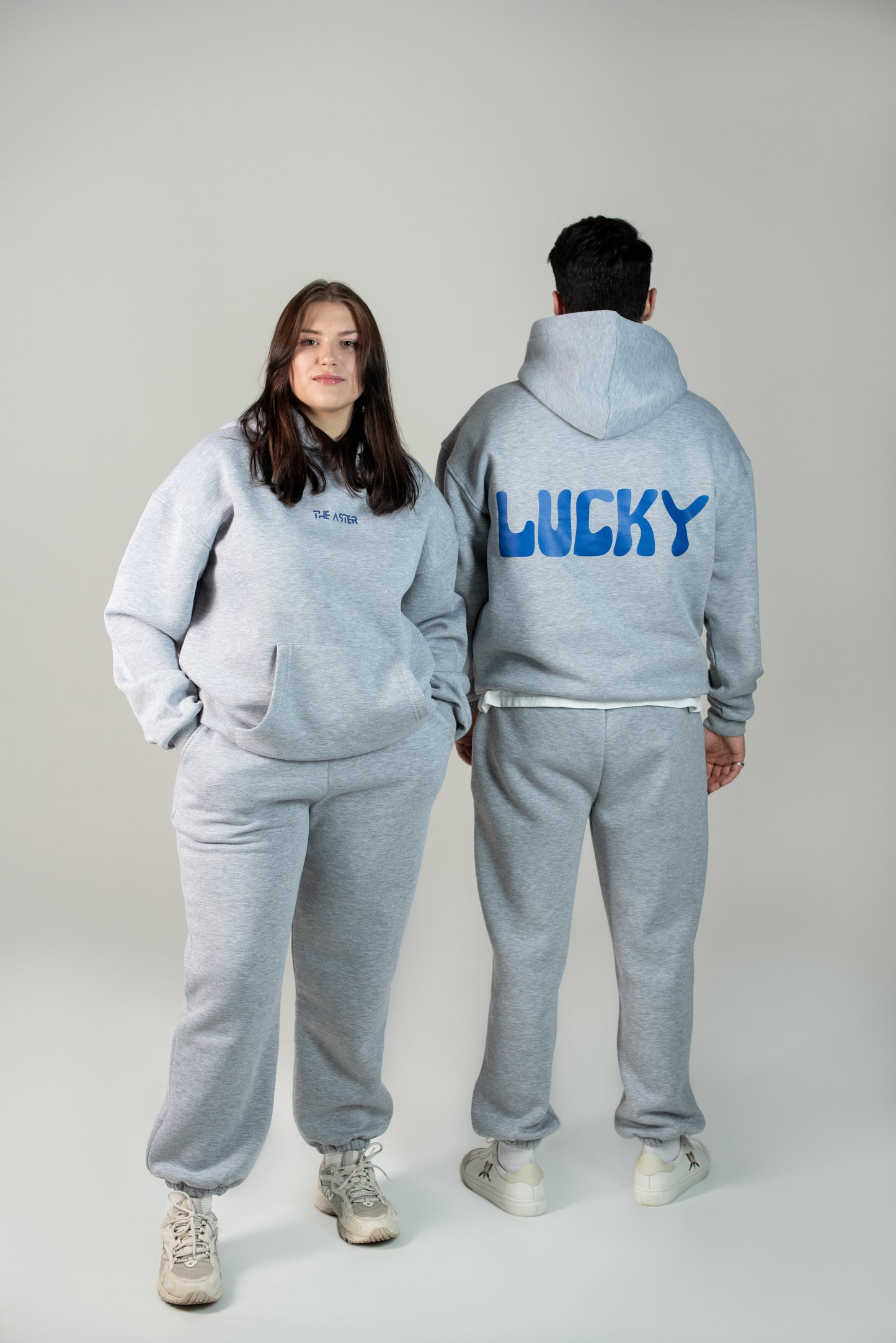 Light Grey Hoodie "LUCKY"