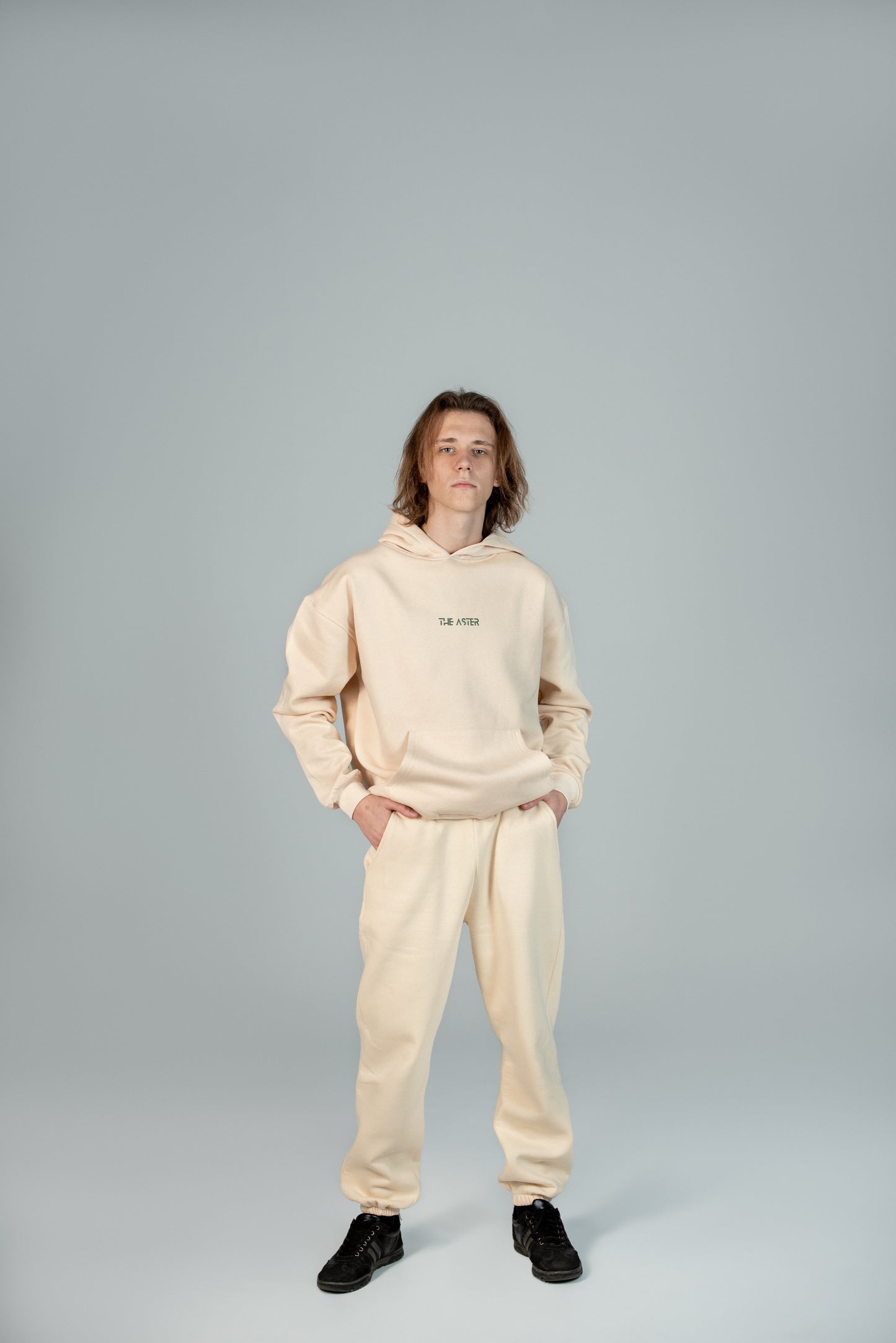 Beige Hoodie "It Is All About Process"