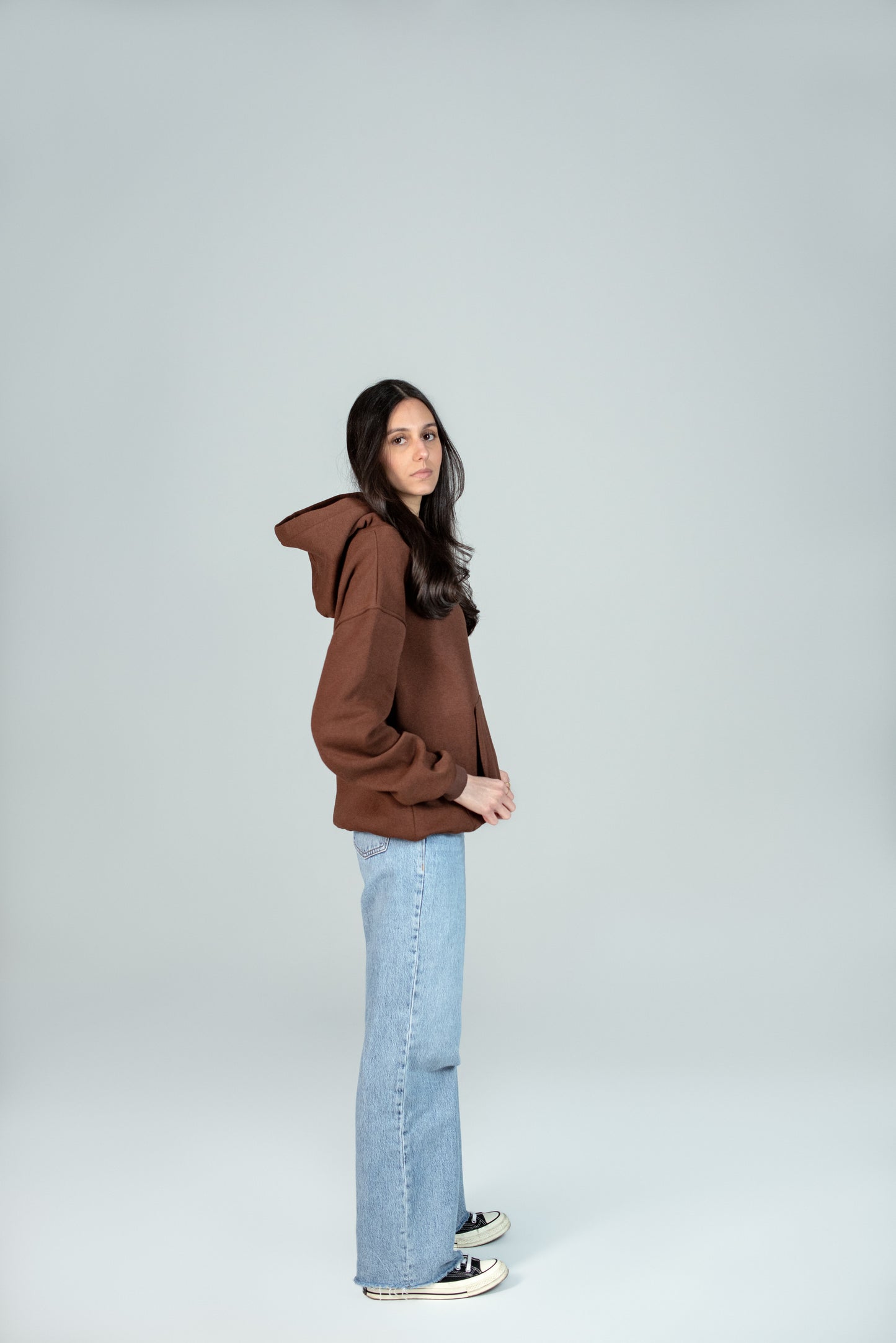 Brown Hoodie "No Time For Your Bullsh*t"