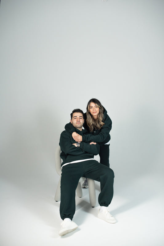 Forest Green Hoodie "LUCKY YOU"