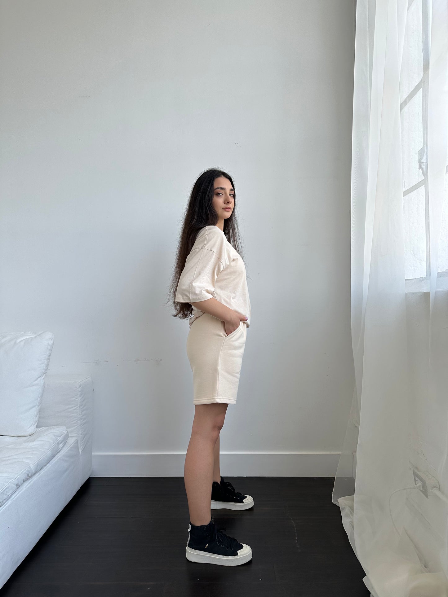 Beige Oversized T-shirt