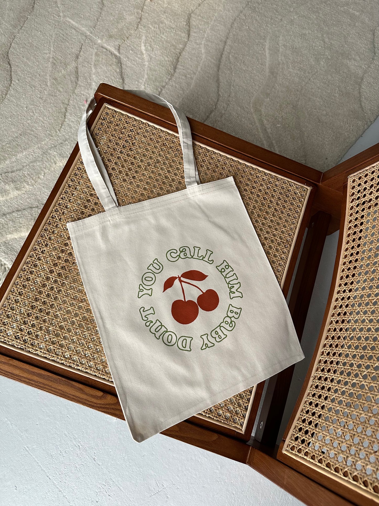 Tote bag "Don't you call him baby"