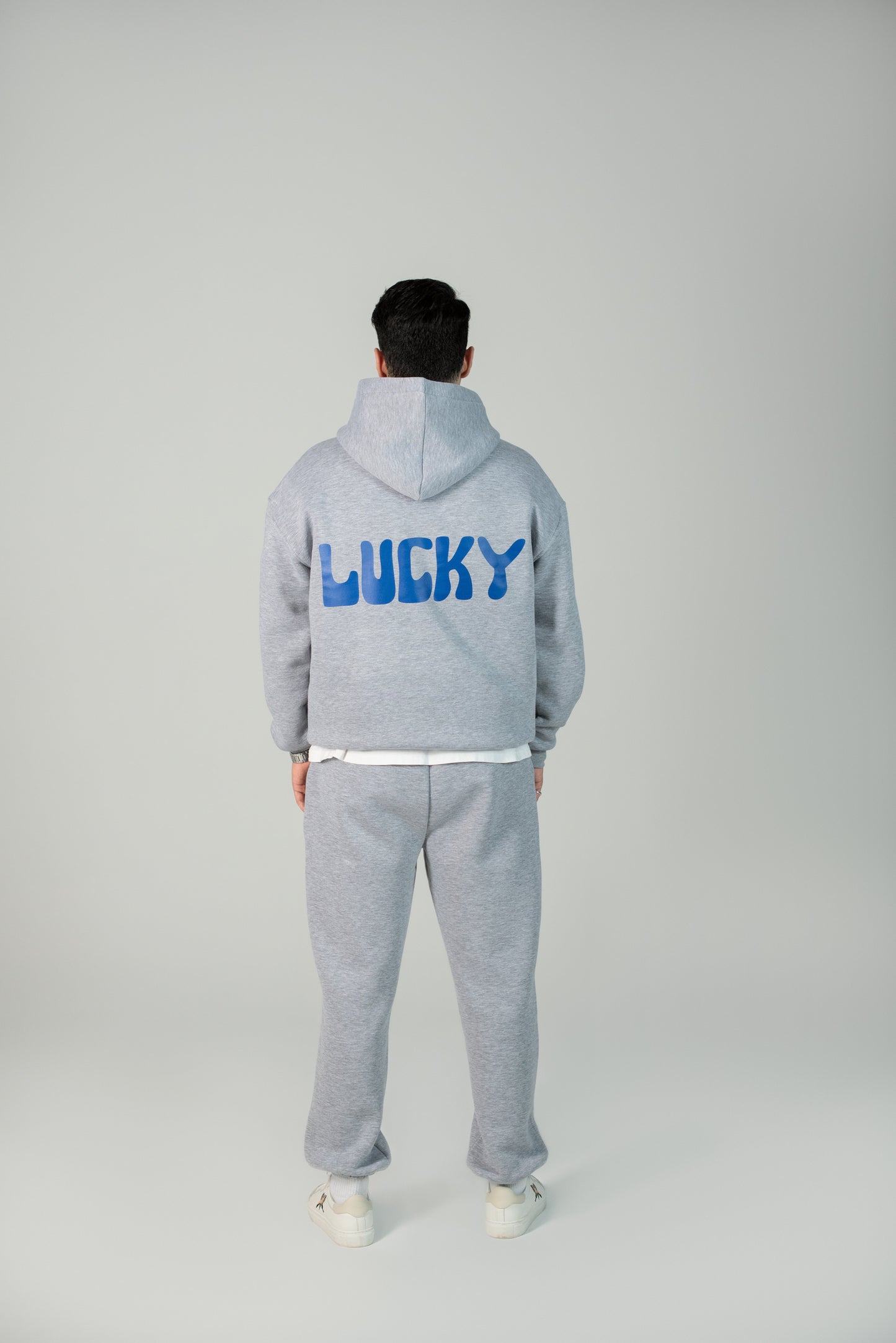 Light Grey Hoodie "LUCKY"