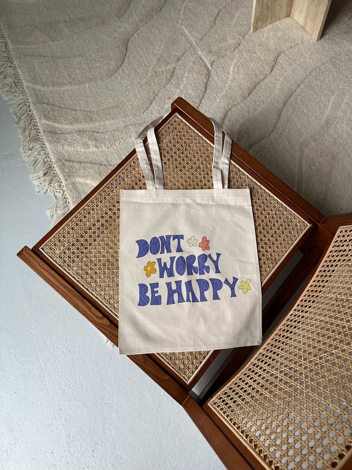 Tote bag "Dont worry be happy"