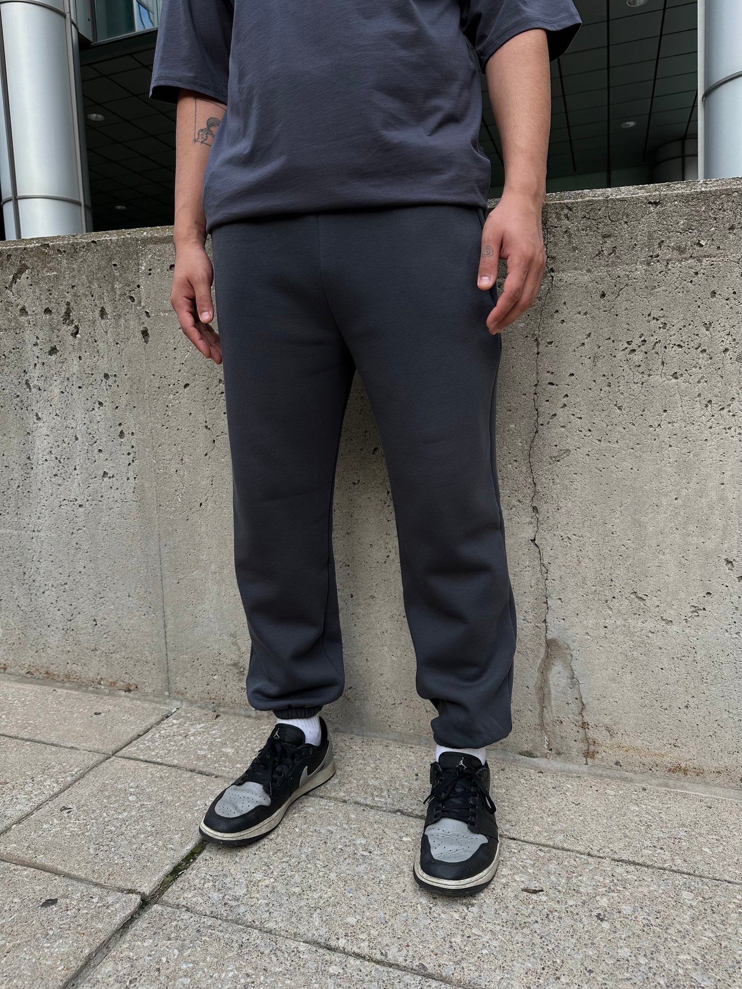 Dark Grey Oversized Sweatpants