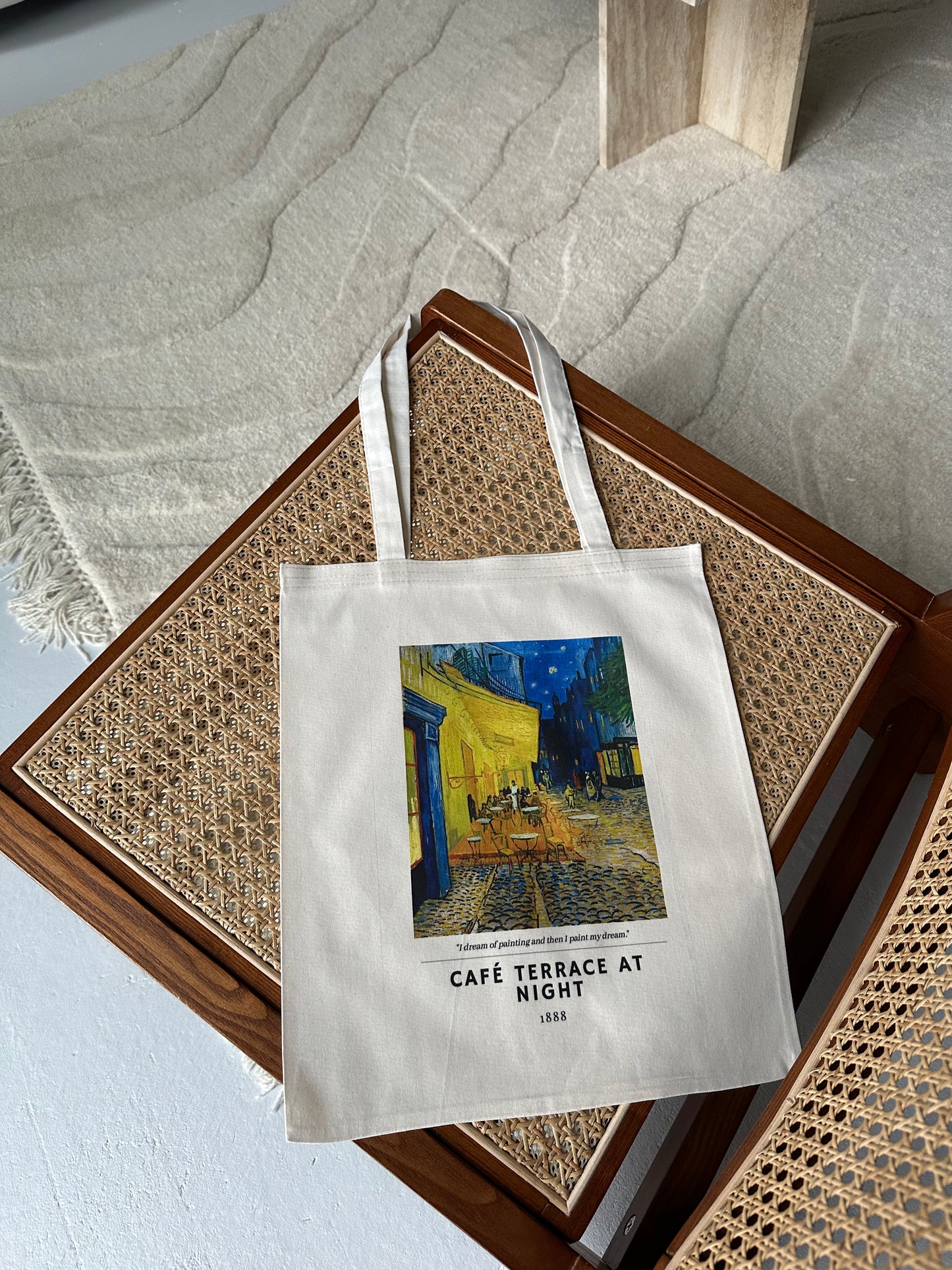 Tote bag "Cafe terrace at night"