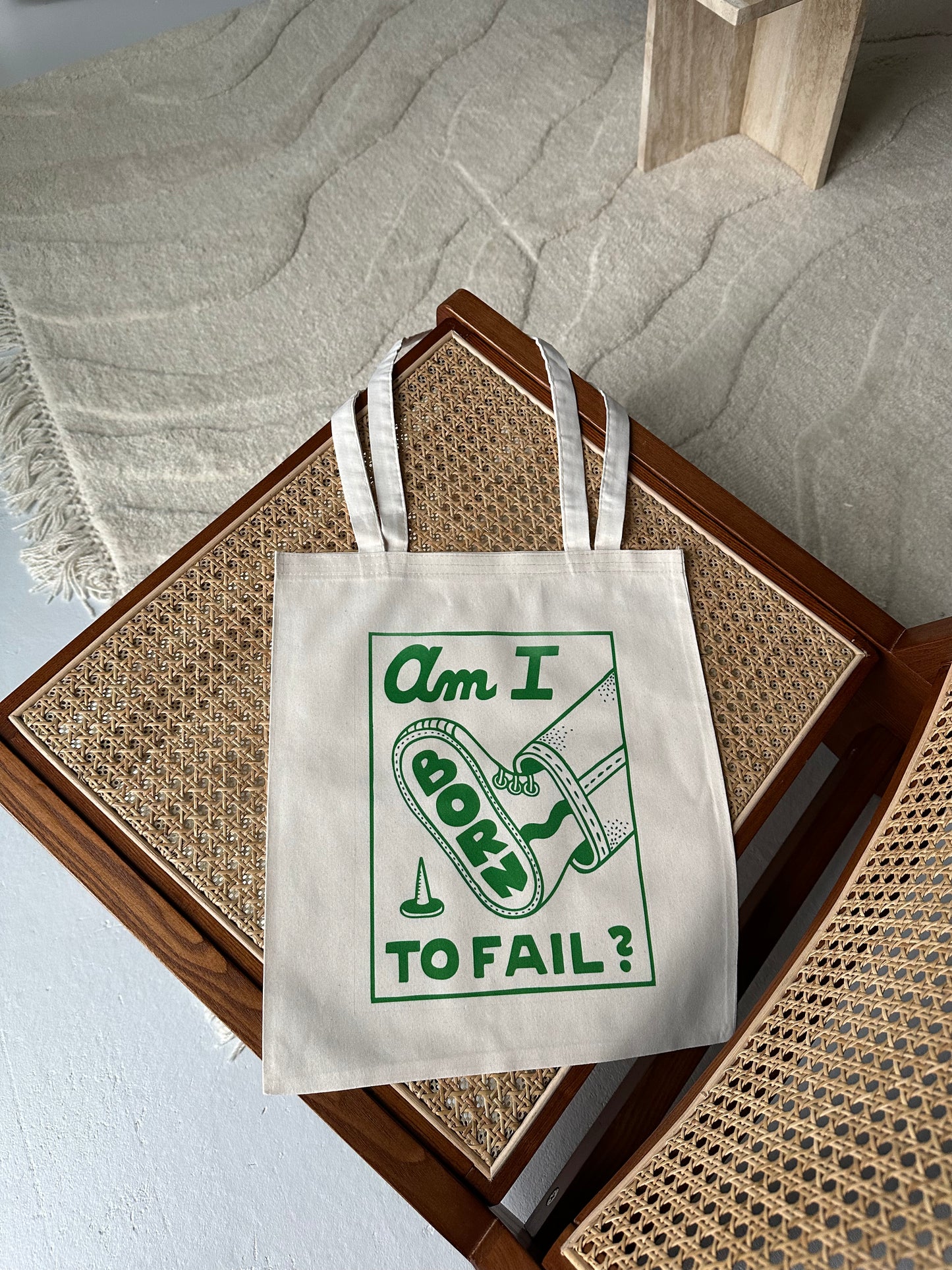 Tote bag "Am I born to fail?"